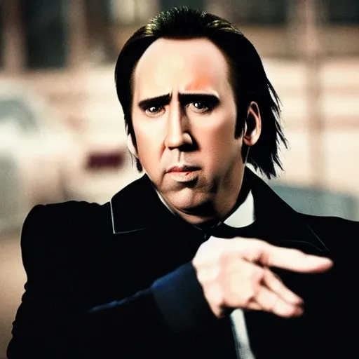 Prompt: Nicholas Cage as Neo