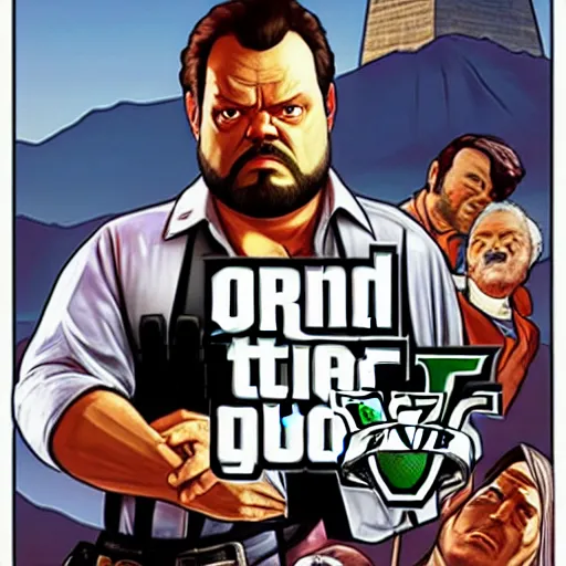 Prompt: orson Welles as character in grand theft auto 5