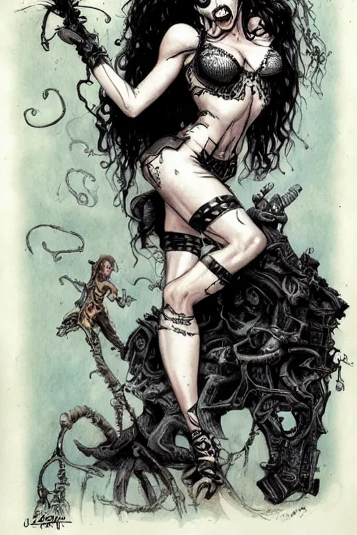 Image similar to pinup of death from sandman, by jean - baptiste monge