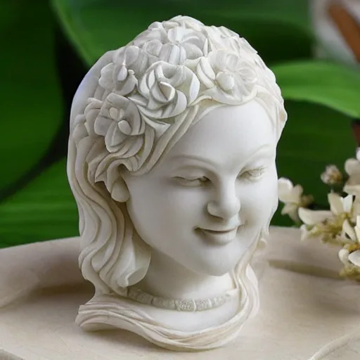 marble carving, flowers in progressive states of | Stable Diffusion ...