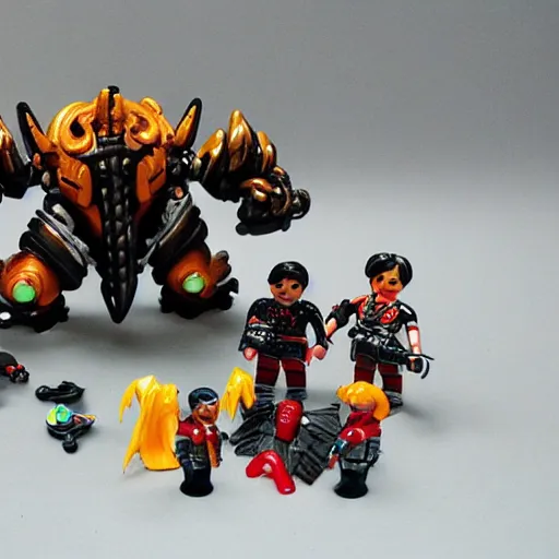 Image similar to playmobile set of jim raynor and kerrigan