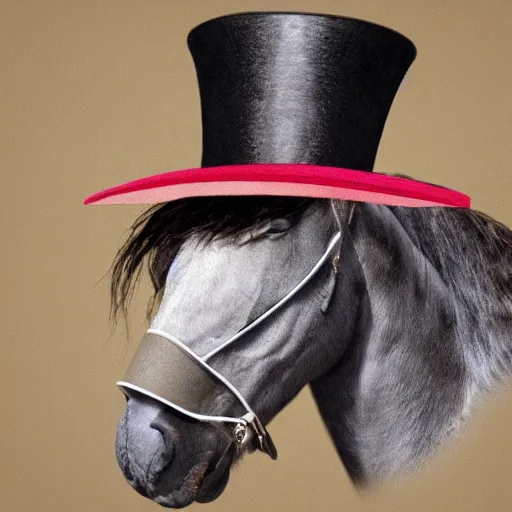 Prompt: horse with a tophat