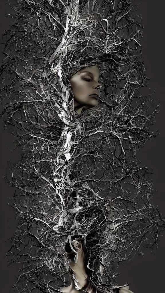 Prompt: tree by ingrid baars, octane render, 4 k, 8 k, sharp!, very very beautiful, stunning, twisted, vanishing, transparent, ethereal