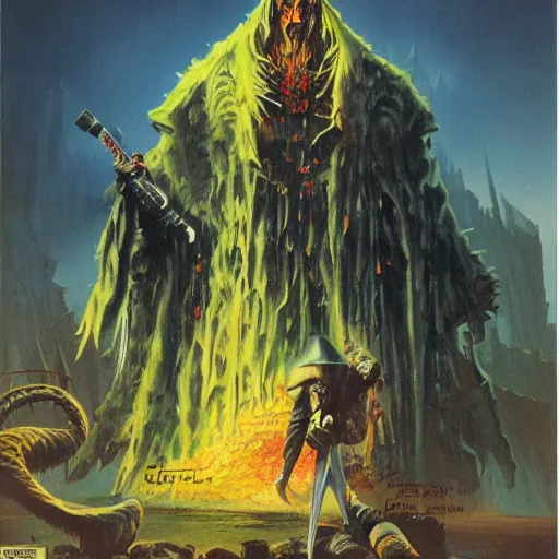 Image similar to ordinary evil man by bruce pennington and jeff easley, 8 k resolution