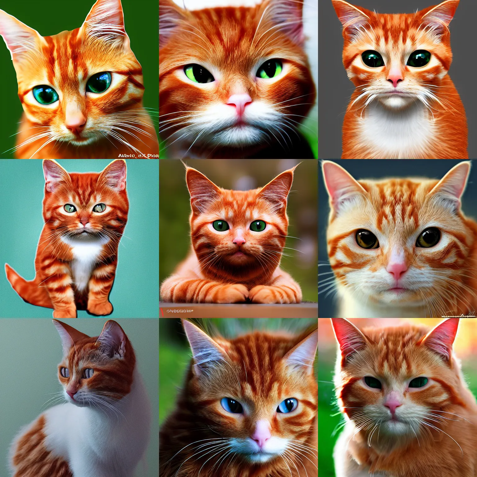 Prompt: ginger cat, Adobe Photoshop
