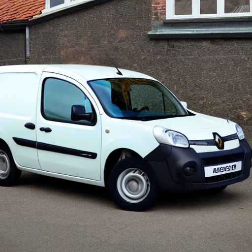 Prompt: A Renault Kangoo with giant wheels