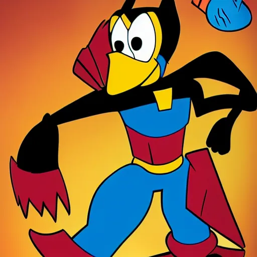 Image similar to daffy duck as iron man