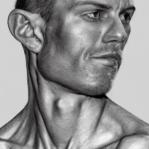 Muscle man Drawing by Andras Pinter | Saatchi Art