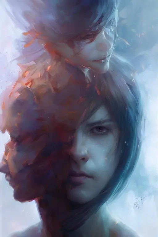 Prompt: Portrait of Ego Death, by Ruan Jia and Mandy Jurgens and Artgerm and Andreas Rocha and Greg Rutkowski