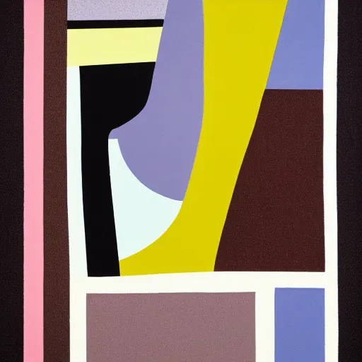 Image similar to A phone, abstract painting in the style of Sophie Taeuber-Arp and Gary Hume and Tatsuro Kiuchi, flat colour-block style, geometric abstraction, earthy light pastel colours