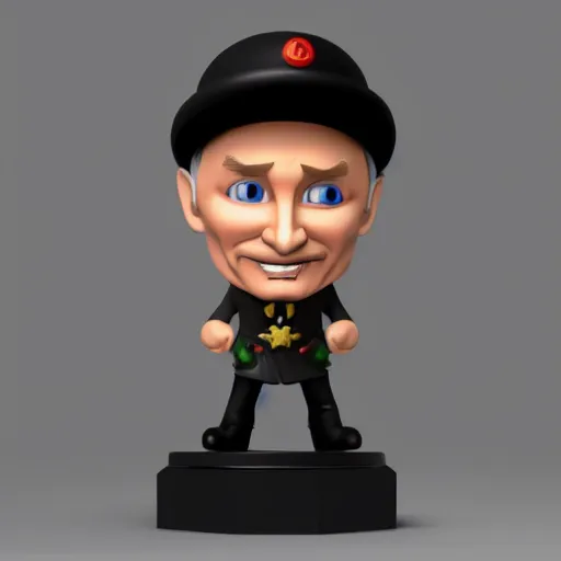 Image similar to Vladimir Putin amiibo, 8k, raytracing, cartoon, blender render, unreal 6