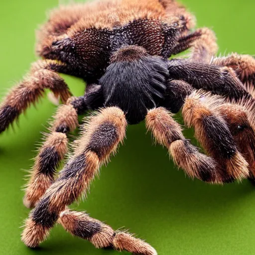 Image similar to the head of a tarantula photoshopped onto a gorrilla's body, full - body shot