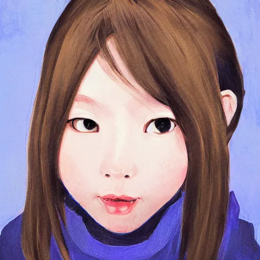 Prompt: portrait of a girl made by makoto shinkay