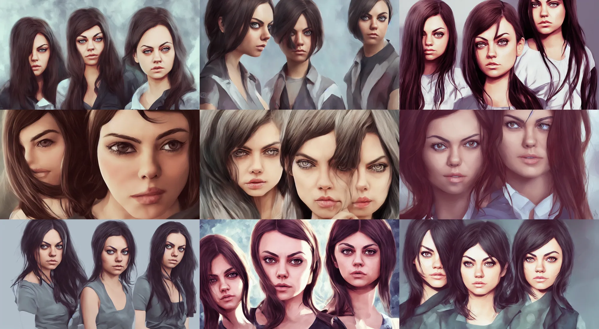 Prompt: cleaner mila kunis mixed with amy adams, ilya kuvshinov, rossdraw