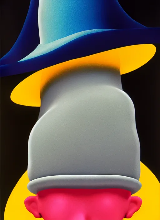 Image similar to witch with hat by shusei nagaoka, kaws, david rudnick, airbrush on canvas, pastell colours, cell shaded, 8 k,