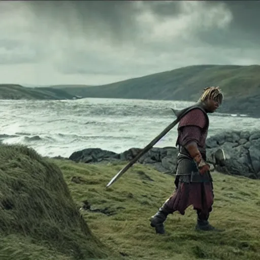 Image similar to juice wrld in Vikings very detailed 4k quality super realistic