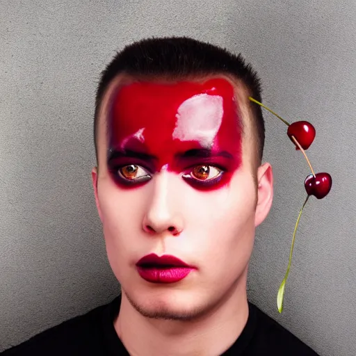 Image similar to Cherry man, makeup