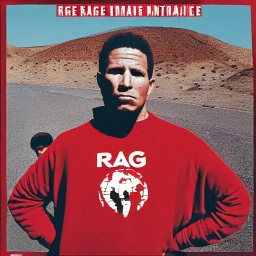 Prompt: rage against the machine new album cover