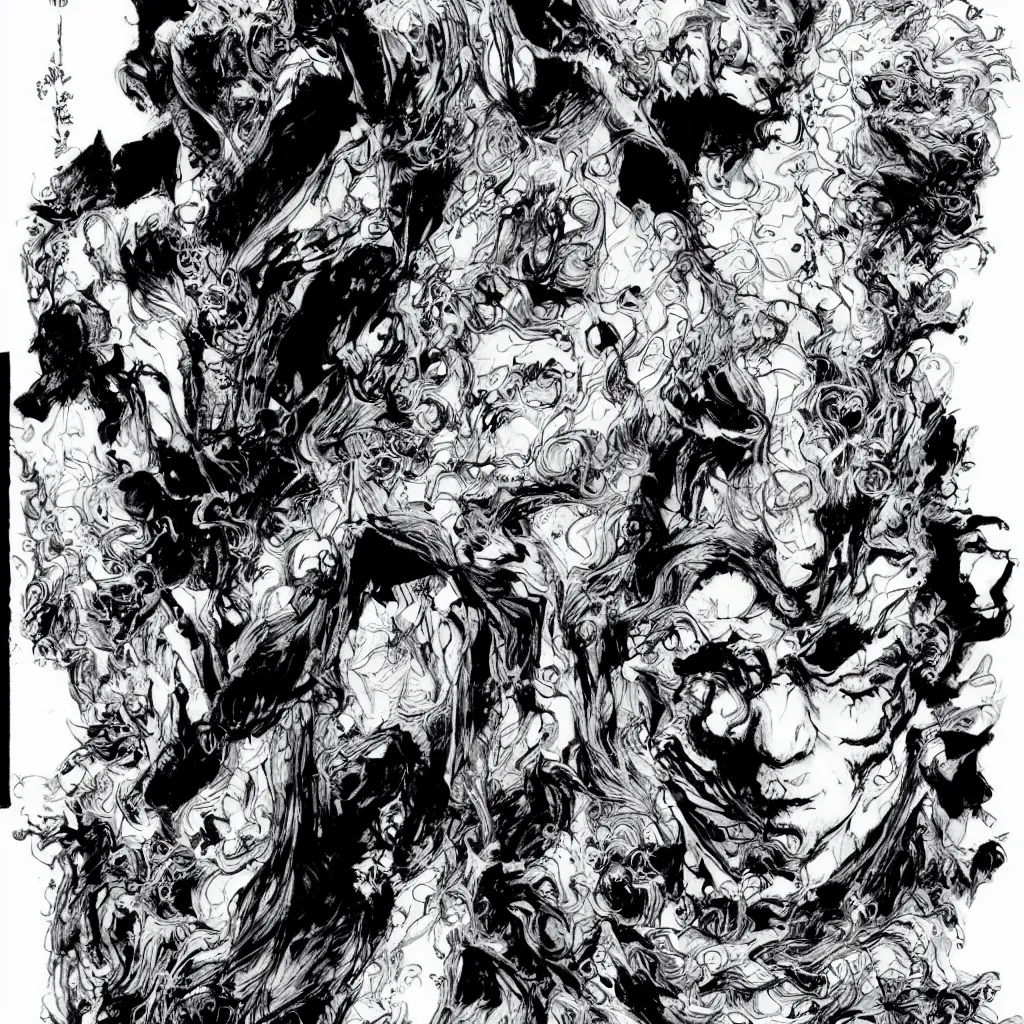 Image similar to The sandman drawing by Kim Jung gi and Karl Kopinski