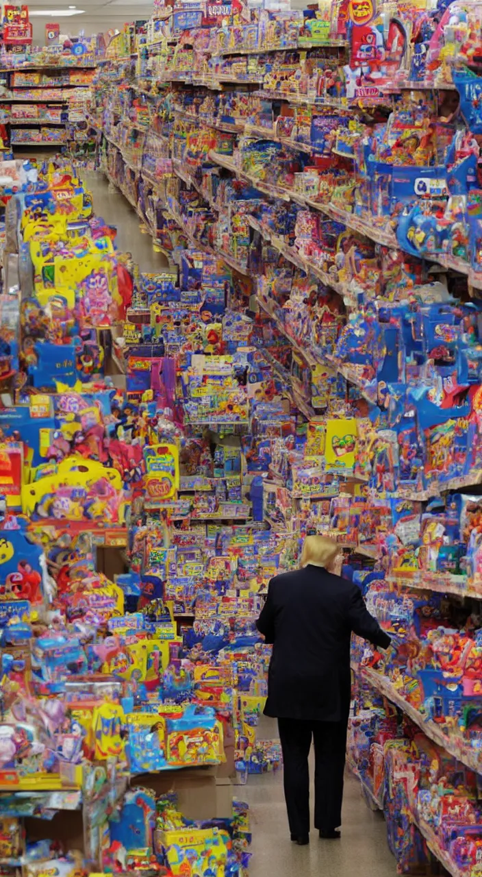 Image similar to donald trump shopping at toys r us