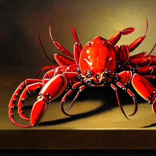 Prompt: lobster demon by piranesi