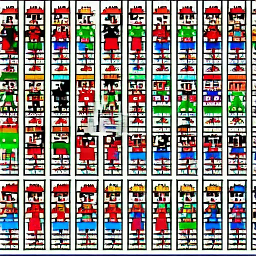 Image similar to where's waldo spritesheet 8 bit nes