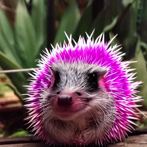 Prompt: photo of a cute dragonfruit hedgehog