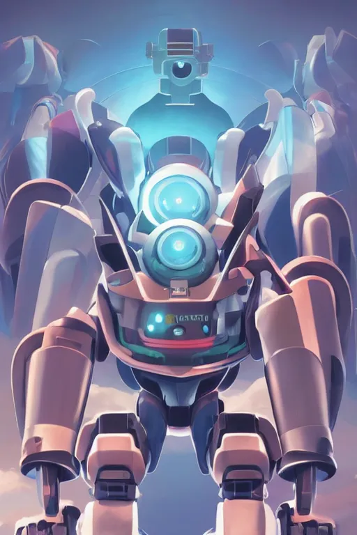 Image similar to metabots medabots medarotto medarot robot minimalist comics, behance hd by jesper ejsing, by rhads, makoto shinkai and lois van baarle, ilya kuvshinov, rossdraws global illumination ray tracing hdr radiating a glowing aura