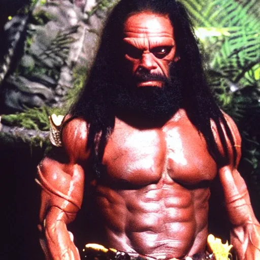 Image similar to randy savage as the predator alien