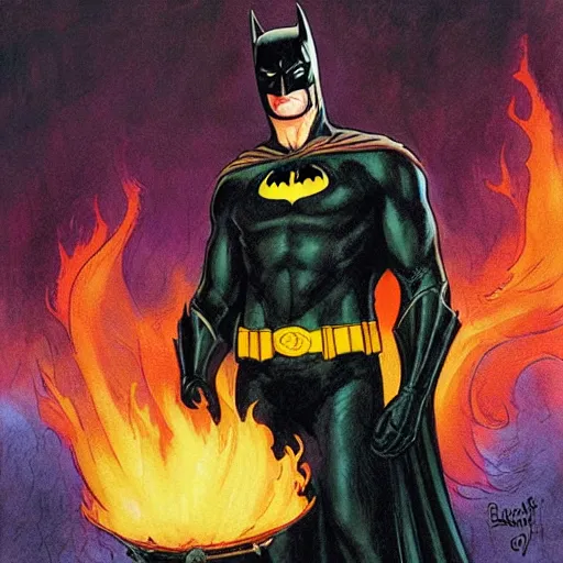 Image similar to batman holding a lit flame jean sebastien rossbach jeff easley jen bartel