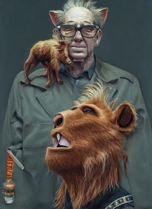 Image similar to portrait of ALF in Society (1989), highly detailed, centered, solid color background, digital painting, artstation, concept art, smooth, sharp focus, illustration, artgerm, donato giancola, Joseph Christian Leyendecker, Les Edwards, Ed Repka, WLOP, Artgerm
