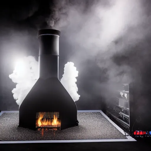 Prompt: a professional photographic studio picture of black smoke jammed with white smoke with dramatic lights, realistic hyperdetailed 8k ultradetail cinematic