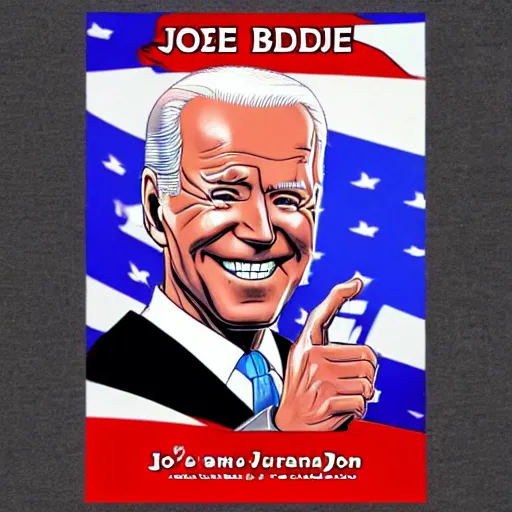 Image similar to Joe Biden in the style of JoJo's Bizarre Adventure