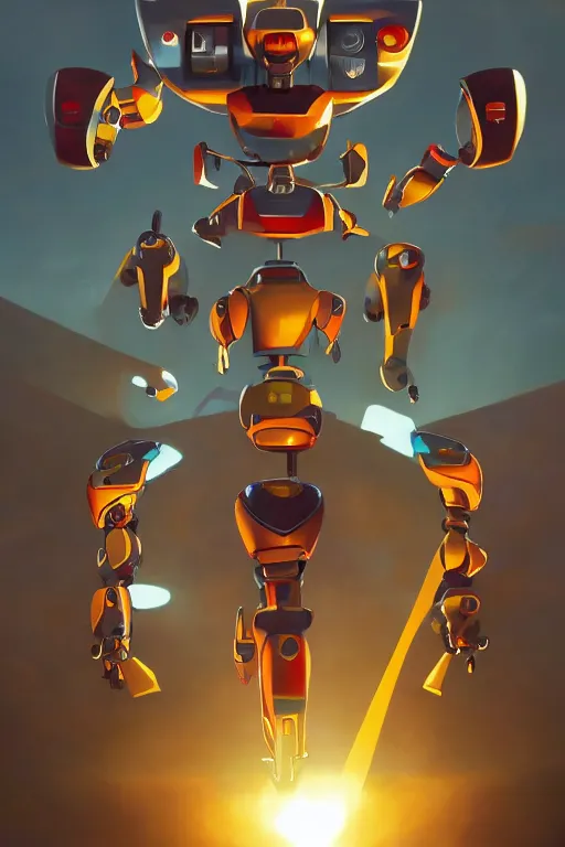 Image similar to metabots medabots medarotto medarot robot minimalist comics, behance hd by jesper ejsing, by rhads, makoto shinkai and lois van baarle, ilya kuvshinov, rossdraws global illumination ray tracing hdr radiating a glowing aura