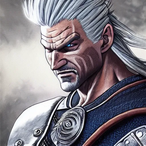 Prompt: ultra realistic portrait painting of geralt of rivia, art by akira toriyama, 4 k, dragon ball artstyle, cel shaded, highly detailed, epic lighting