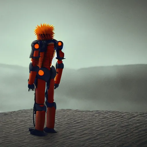 Prompt: movie still of robot naruto, cinematic composition, cinematic light, criterion collection, by alejandro jodorosky