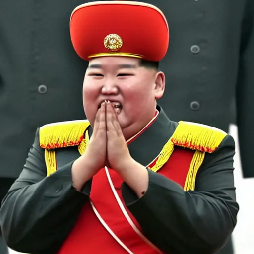 Image similar to king jong un dancing while crying