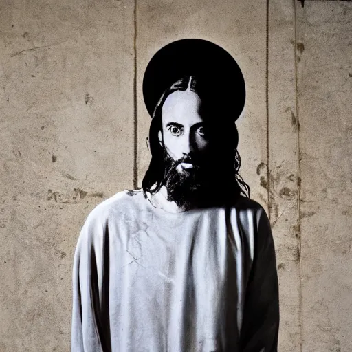 jesus in jerry lorenzo streetwear hoodie and pants by