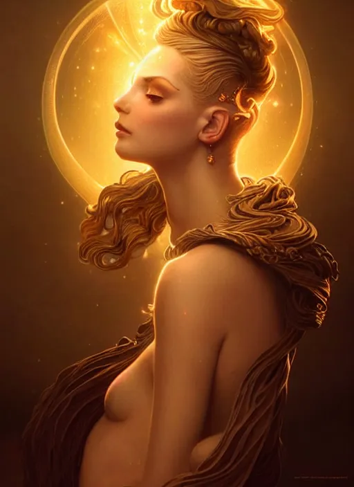 Image similar to a beautiful cinematic female sand goddess, glow golden tatto, galatic shamen with Quantum energy fantasy, fantasy magic, undercut hairstyle, dark light night, intricate, elegant, sharp focus, illustration, highly detailed, digital painting, concept art, matte, art by WLOP and Artgerm and Greg Rutkowski and Alphonse Mucha, masterpiece