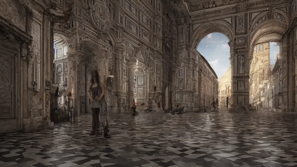 Image similar to andrea from florence, photorealism, hyper realism, octane render, 8 k, hyper detailed.