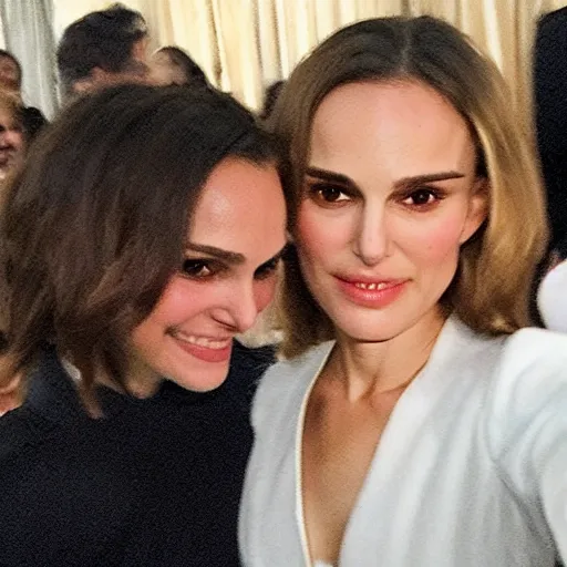 Image similar to Natalie Portman taking a selfie with Keira Knighley