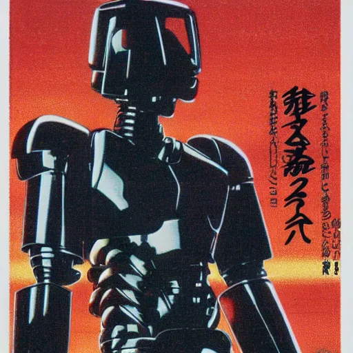 Image similar to japanese horror vhs cover art robocop ai