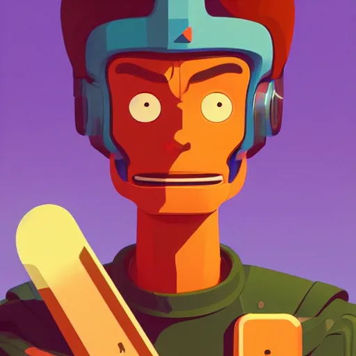 Image similar to face icon stylized minimalist futurama, loftis, cory behance hd by jesper ejsing, by rhads, makoto shinkai and lois van baarle, ilya kuvshinov, rossdraws global illumination