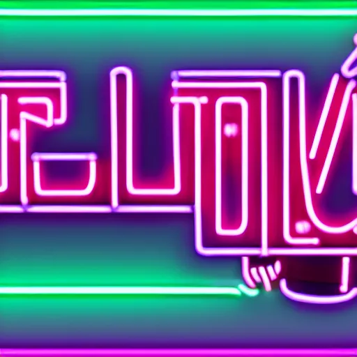 Image similar to lyoki in neon text