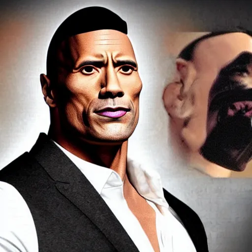 Image similar to dwayne the rock johnson michael jackson hybrid