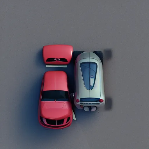 Image similar to car, woman, street, top view, milo manara, octane render