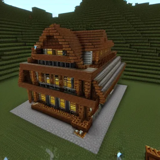 Prompt: hereditary ( 2 0 1 8 ) in minecraft