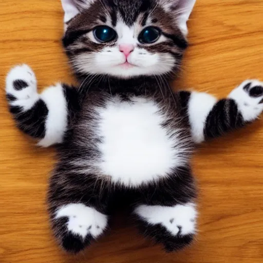 Image similar to cuddly, smol cat cheering you on to take over your life and finally find the love that you should have for yourself