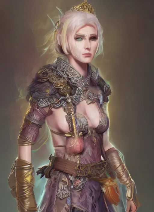 Prompt: full body concept art illustration pastel painting of a D&D female thief in intricate clothing with a very beautiful face and centered eyes, ultra detailed, octane render, 8K, dystopian, micro details