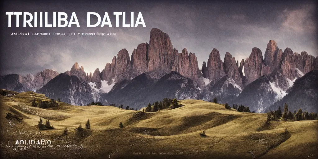 Image similar to tribal ambient cd cover, dolomites, alpine
